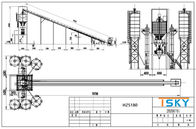 Flat Belt Conveyor Feeding 180m3 RMC Concrete Batching Plant